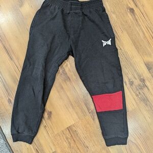 Tapout Kids Black Joggers with Red Patch